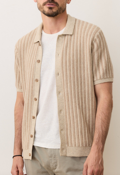 Graham Sweater Button Down - Taupe
