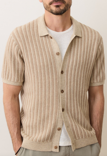 Graham Sweater Button Down - Taupe