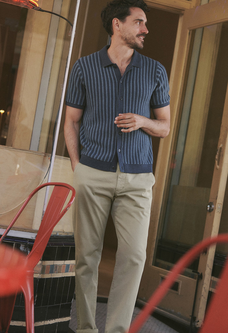 Graham Sweater Button Down - Navy