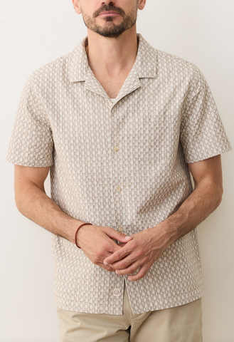 Landon Checkered Resort Shirt - Caribou