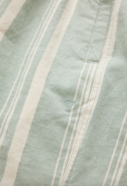 J. Linen Stripe Elastic 18" Walkshort - Sage