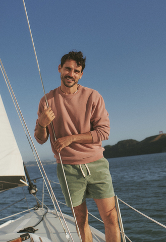 Relaxed Cloud 9 Fleece Crewneck - Ash Rose