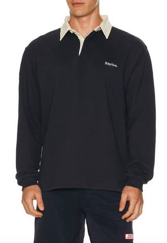 Vintage Rugby Ls Polo - Indigo