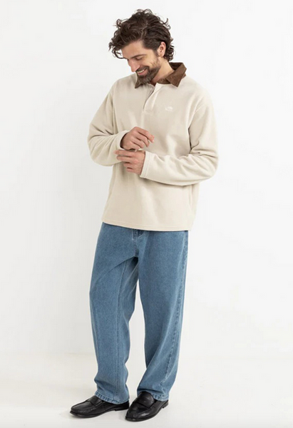 Awake Polar Fleece Polo - Natural