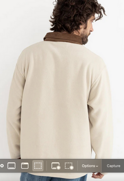 Awake Polar Fleece Polo - Natural