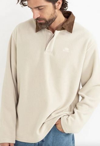Awake Polar Fleece Polo - Natural
