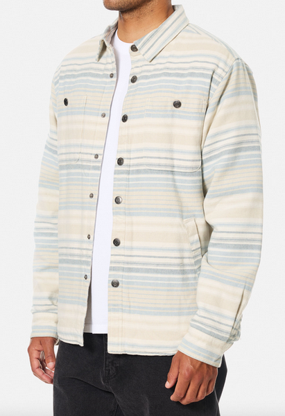 Harold Stripe Jacket - Dusty Blue
