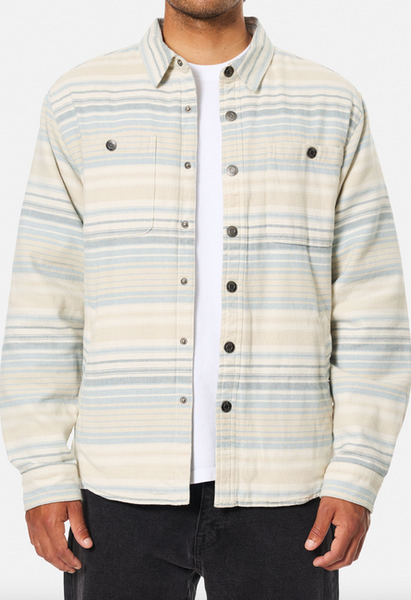 Harold Stripe Jacket - Dusty Blue