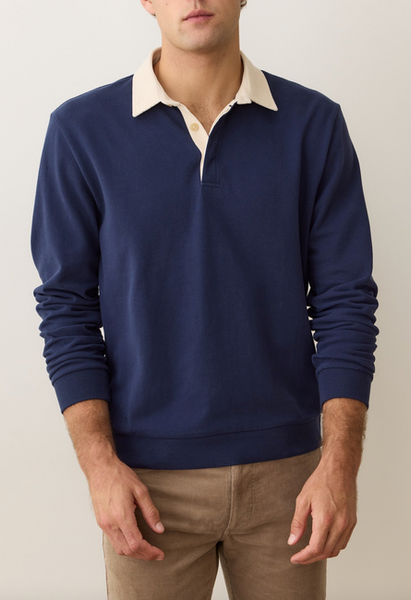 Sueded Rugby Polo - Mood Indigo