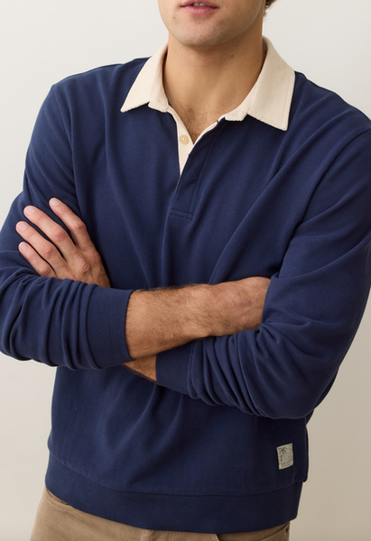 Sueded Rugby Polo - Mood Indigo