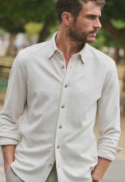 Pacifica Stretch Shirt - Oatmeal Heather