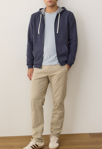 Cloud 9 Fleece Full Zip Hoodie - Navy Stripe