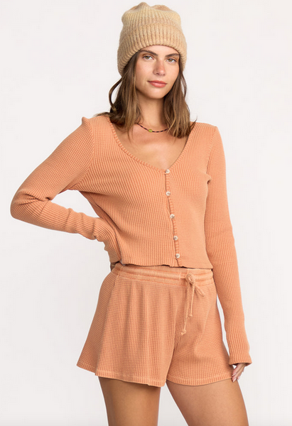 Debbie Vibes Knit Shorts - Sunburnt