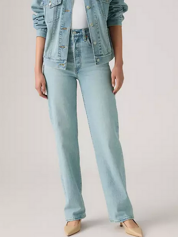 Ribcage Straight Full Length - Valley View/Dark Wash