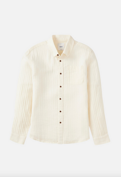 Alan Solid Long Sleeve Shirt - Vintage White
