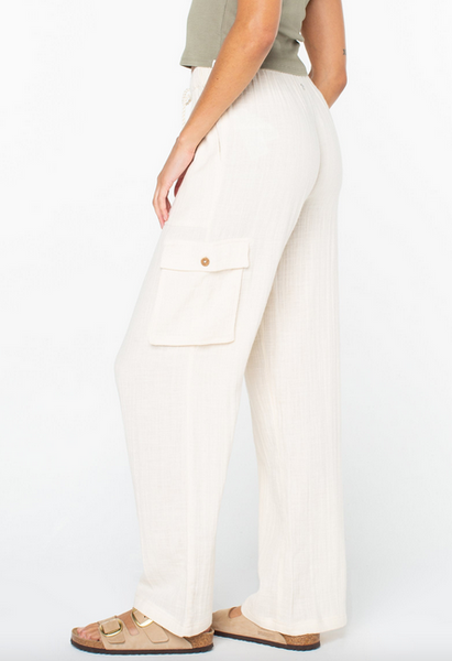 Precious Cargo Pant - Parchment Solid