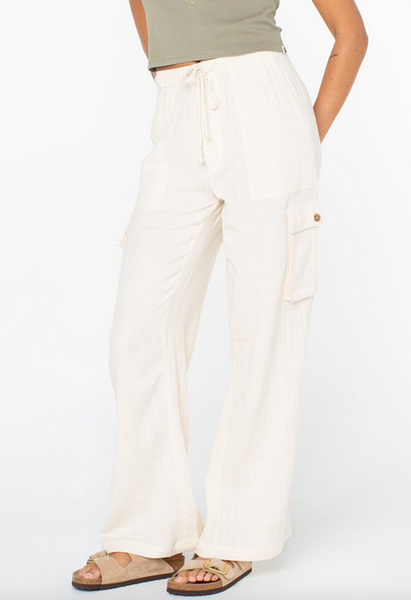 Precious Cargo Pant - Parchment Solid