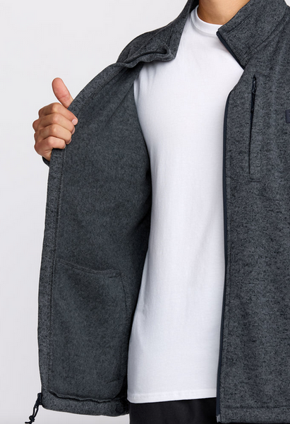 Boundary Mock Neck Zip Sweatshirt - Navy