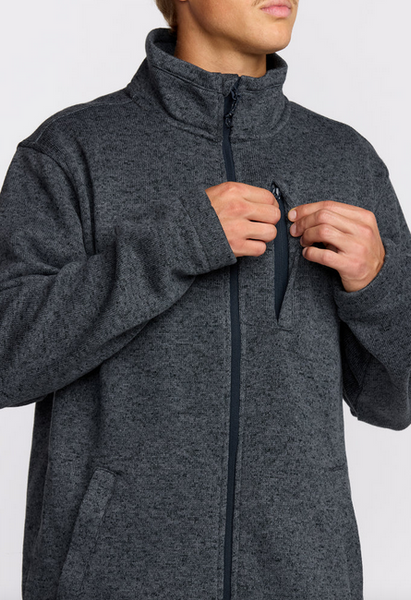 Boundary Mock Neck Zip Sweatshirt - Navy