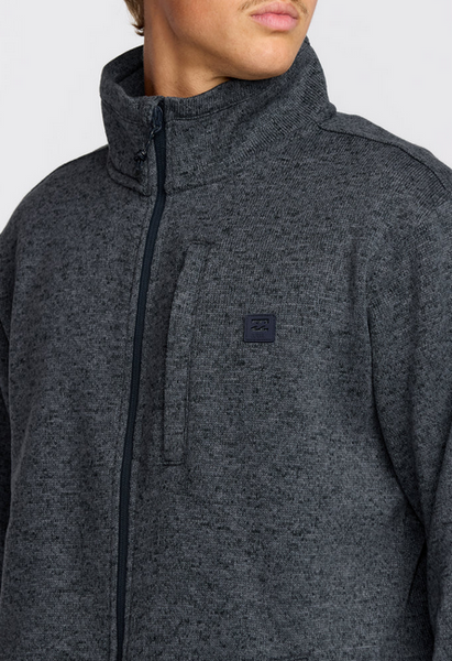 Boundary Mock Neck Zip Sweatshirt - Navy