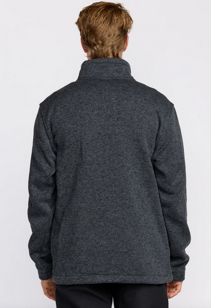 Boundary Mock Neck Zip Sweatshirt - Navy