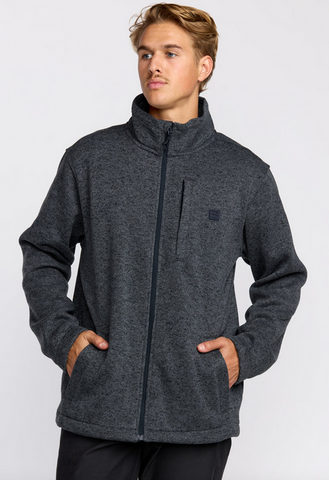 Boundary Mock Neck Zip Sweatshirt - Navy