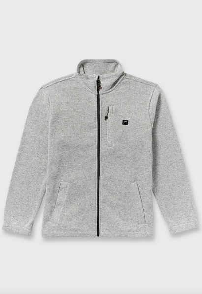 Boundary Mock Neck Zip Sweatshirt - Gray Heather