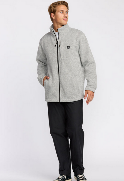 Boundary Mock Neck Zip Sweatshirt - Gray Heather