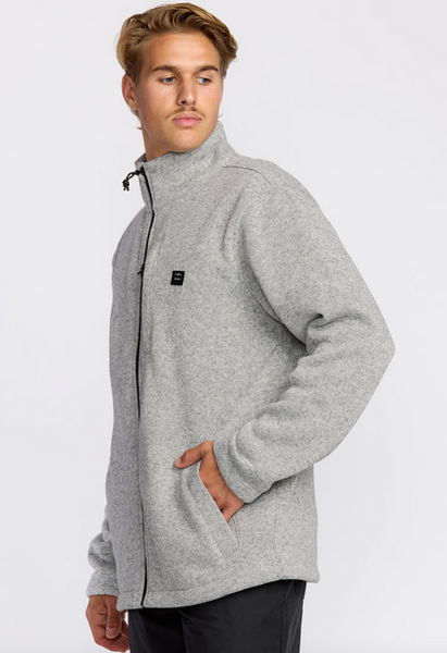 Boundary Mock Neck Zip Sweatshirt - Gray Heather