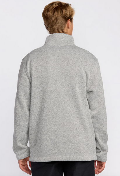 Boundary Mock Neck Zip Sweatshirt - Gray Heather