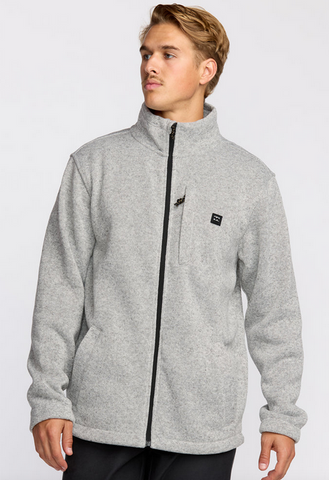 Boundary Mock Neck Zip Sweatshirt - Gray Heather