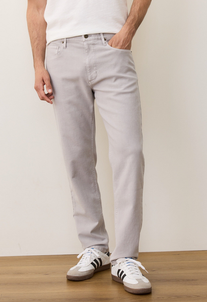 5 Pocket Flex Terry Slim Straight Pant - Light Grey