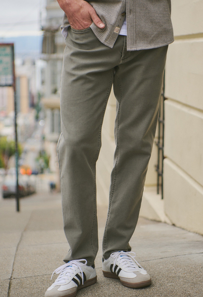 5 Pocket Flex Terry Slim Straight Pant - Olive