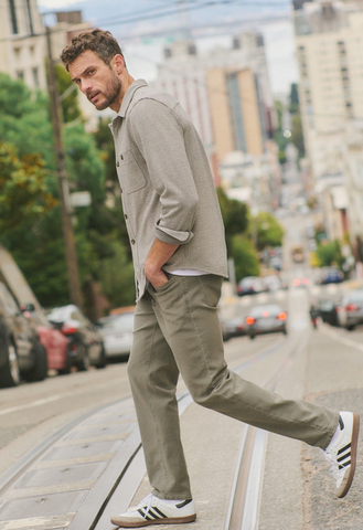 5 Pocket Flex Terry Slim Straight Pant - Olive