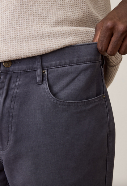 5 Pocket Flex Terry Slim Straight Pant - Faded Navy