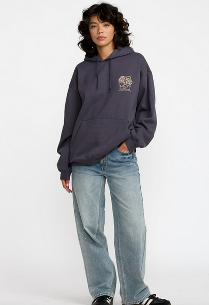 Baggie Boyfriend Hoodie - Gravel
