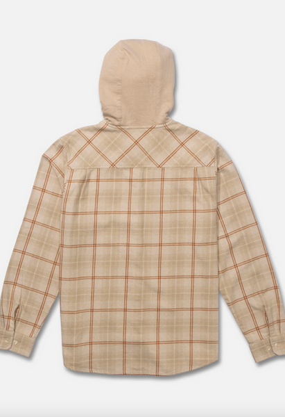 Whitewash Hooded Flannel - Birch