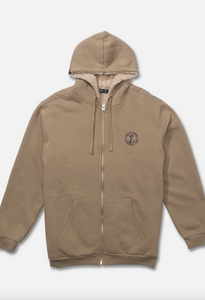 Coastal Sherpa Fleece Hoodie - Khaki