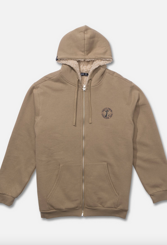 Coastal Sherpa Fleece Hoodie - Khaki