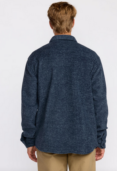 Furnace Long Sleeve Flannel Shirt - Navy