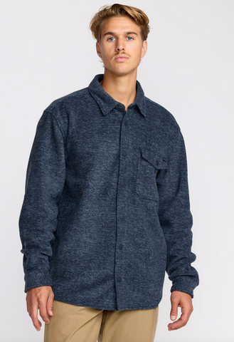 Furnace Long Sleeve Flannel Shirt - Navy