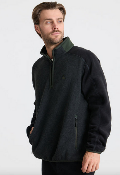 Campover Fleece Mock Hoodie - Onyx
