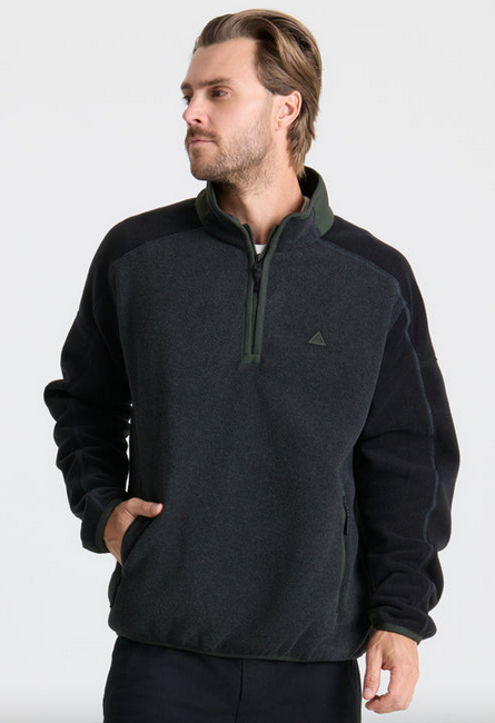 Campover Fleece Mock Hoodie - Onyx