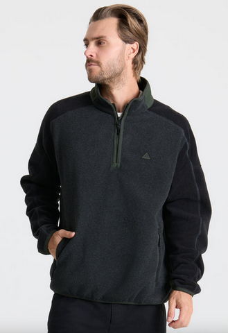 Campover Fleece Mock Hoodie - Onyx