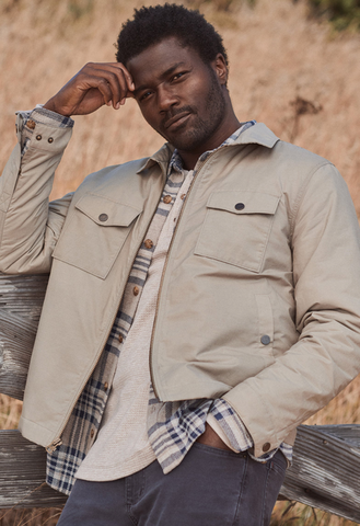 Reynolds Dry Wax Trucker Jacket - Vintage Khaki