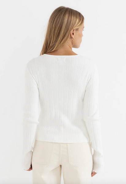 Essential Long Sleeve Knit Top - Cream