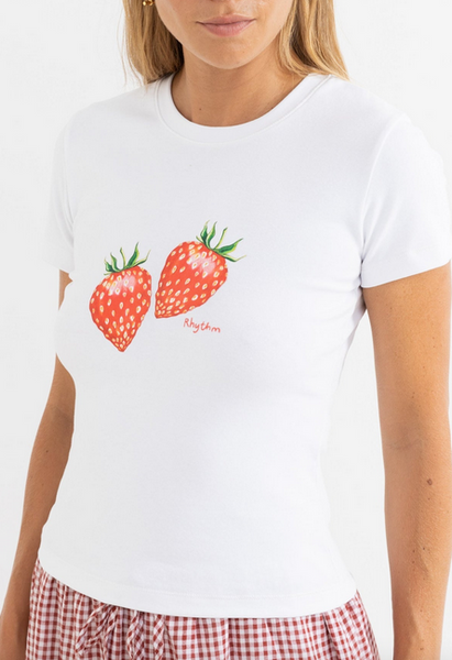 Strawberry Everyday Tee - White
