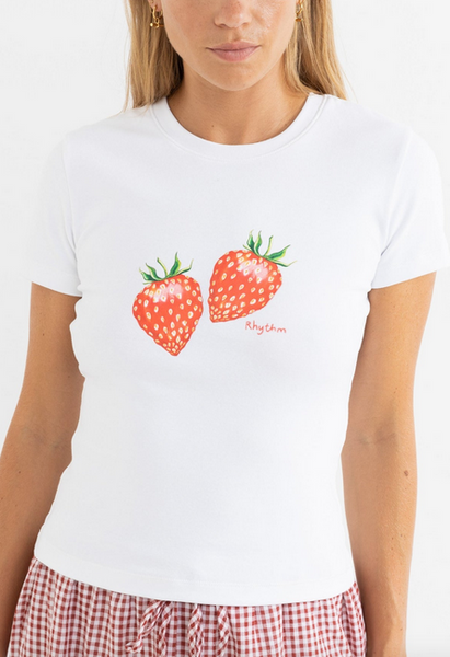 Strawberry Everyday Tee - White