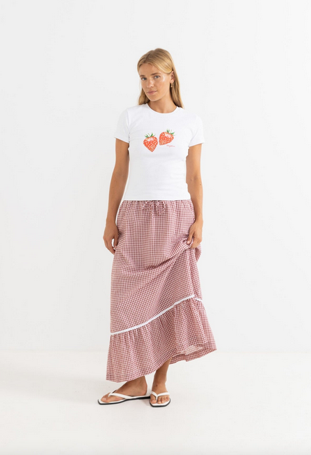 Strawberry Everyday Tee - White