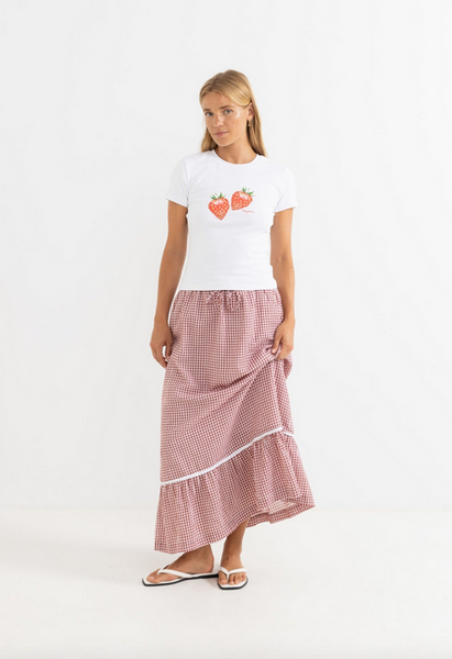 Strawberry Everyday Tee - White